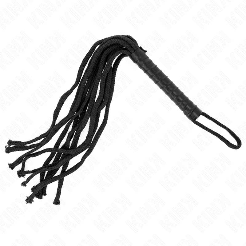 KINK - CHICOTE DE CORDA PRETA 56 CM Sexshoptuga 