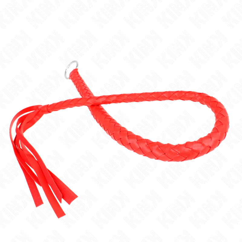 KINK - CHICOTE DE SERPENTE COM ANEL DE MÃO VERMELHO 65 CM Sexshoptuga 