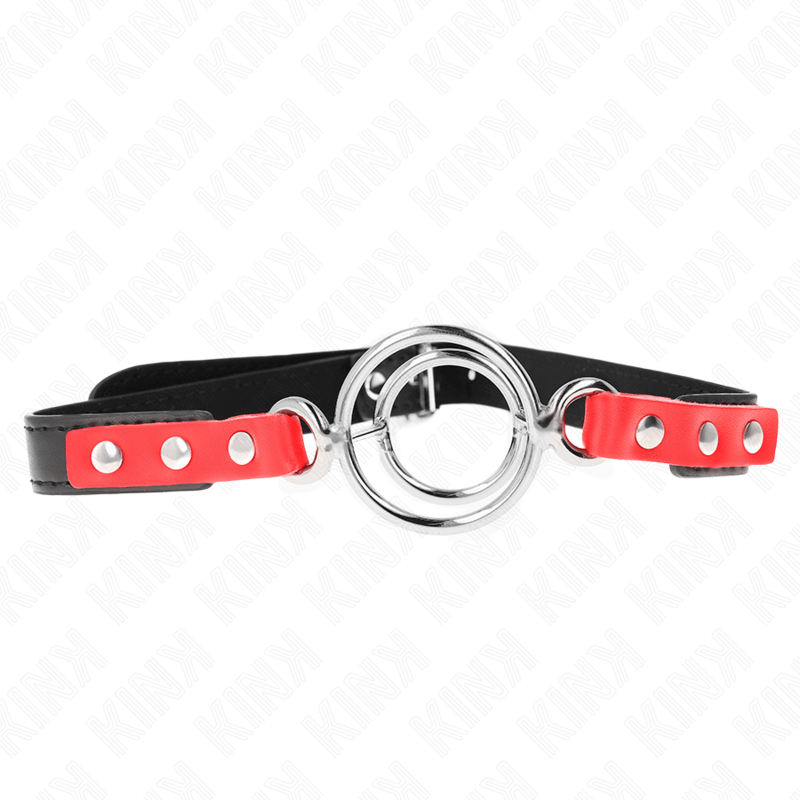 KINK - GAG COM MÚLTIPLOS O-RINGS 4 / 4,8 CM VERMELHO 38 X 56 CM Sexshoptuga 