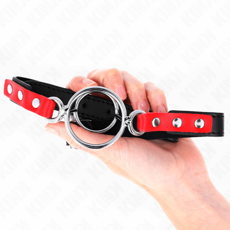 KINK - GAG COM MÚLTIPLOS O-RINGS 4 / 4,8 CM VERMELHO 38 X 56 CM Sexshoptuga 