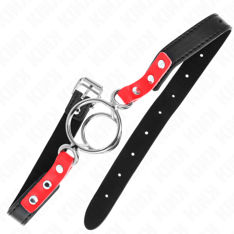 KINK - GAG COM MÚLTIPLOS O-RINGS 4 / 4,8 CM VERMELHO 38 X 56 CM Sexshoptuga 