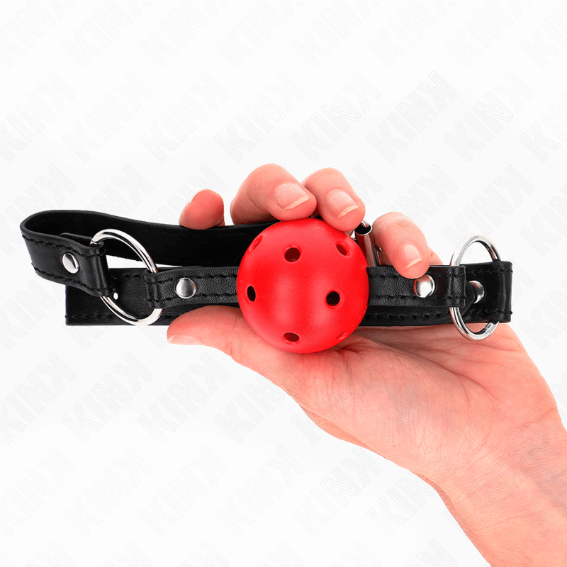 KINK - BOLA VERMELHA OCA DURO 4,5 CM GAG MODELO 1 63,5 X 2 CM Sexshoptuga 