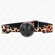 KINK - BOLA RESPIRÁVEL LEOPARDO 4,5 CM MORDAÇA 65 x 2,5 CM Sexshoptuga 