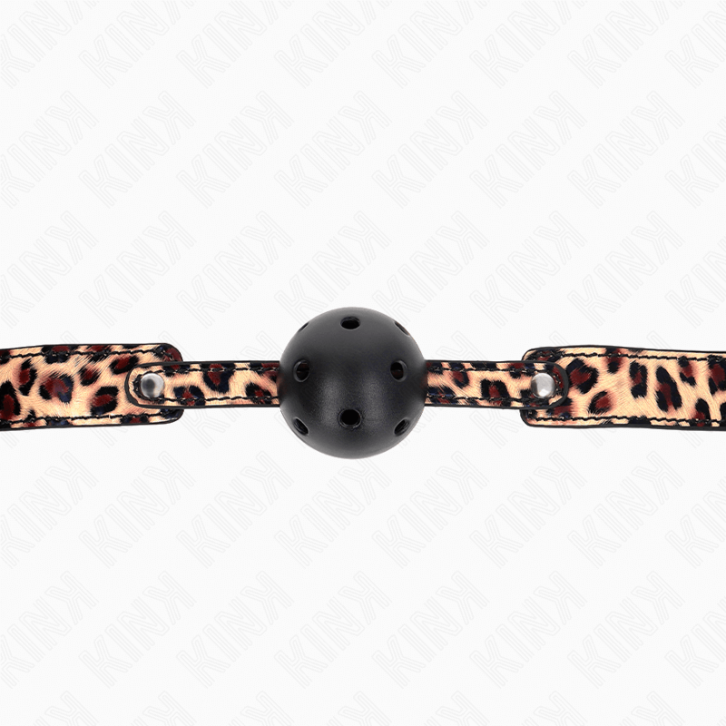 KINK - BOLA RESPIRÁVEL LEOPARDO 4,5 CM MORDAÇA 65 x 2,5 CM Sexshoptuga 