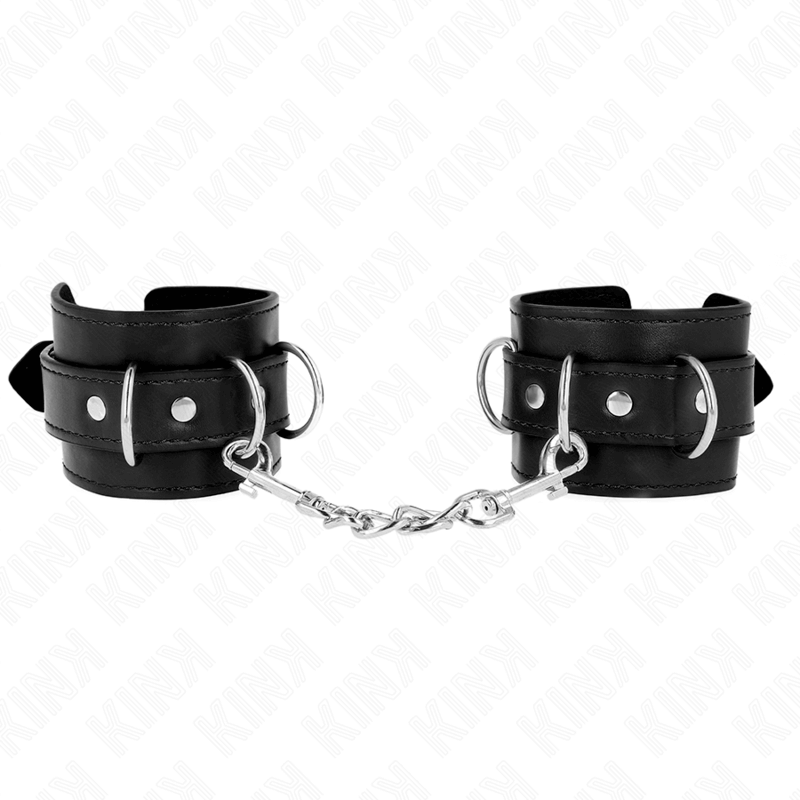 KINK - 3 ADJUSTABLE D-RING WRIST RESTRAINTS BLACK 17.5-25 CM X 6 CM