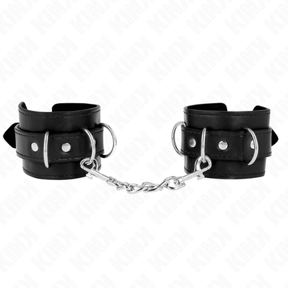 KINK - 3 ADJUSTABLE D-RING WRIST RESTRAINTS BLACK 17.5-25 CM X 6 CM