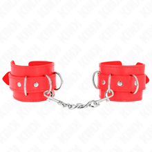 KINK - 3 ADJUSTABLE D-RING WRIST RESTRAINTS RED 17.5-25 CM X 6 CM Sexshoptuga 