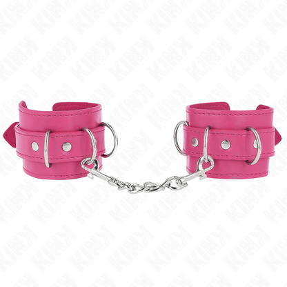 KINK - 3 ADJUSTABLE D-RING WRIST RESTRAINTS PINK 17.5-25 CM X 6 CM