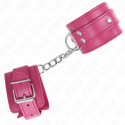 KINK - 3 ADJUSTABLE D-RING WRIST RESTRAINTS PINK 17.5-25 CM X 6 CM