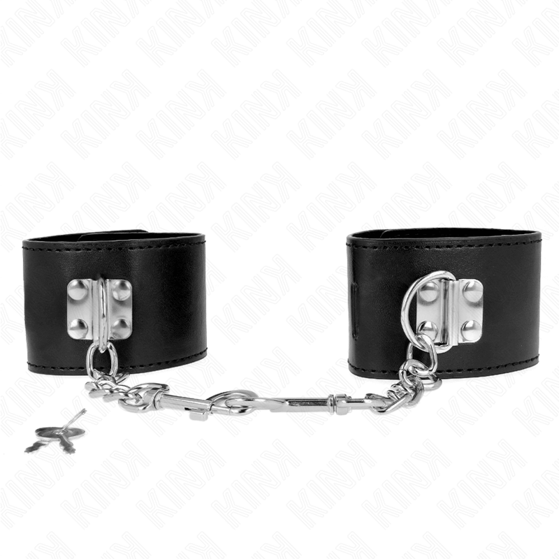 KINK - PULSO COM FECHO DE CADEADO PRETO AJUSTÁVEL 16-23 CM X 5,5 CM Sexshoptuga 