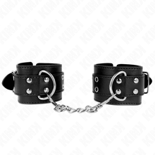 KINK - BLACK ADJUSTABLE DOUBLE BUCKLE CUFFS 19-26 CM Sexshoptuga 