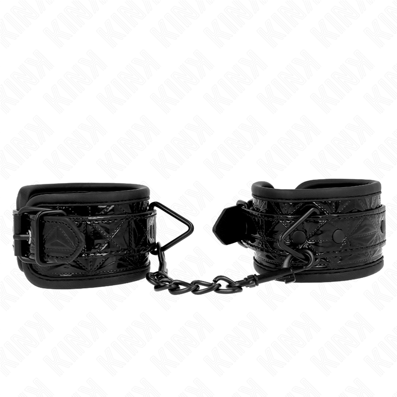 KINK - PULSO PADRÃO DIAMANTE PRETO AJUSTÁVEL 17-26 CM X 5,5 CM Sexshoptuga 