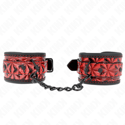 KINK - ADJUSTABLE DARK RED DIAMOND PATTERN WRIST 17-26 CM X 5.5 CM