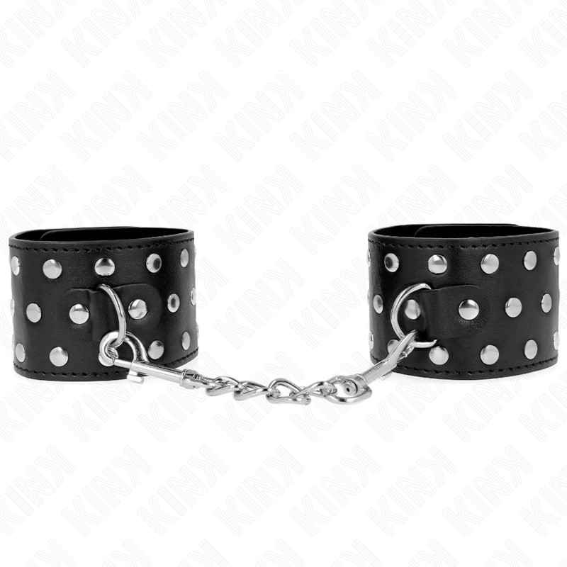 KINK - ADJUSTABLE PUNK WRIST RESTRAINTS 19-24 CM X 5.5 CM