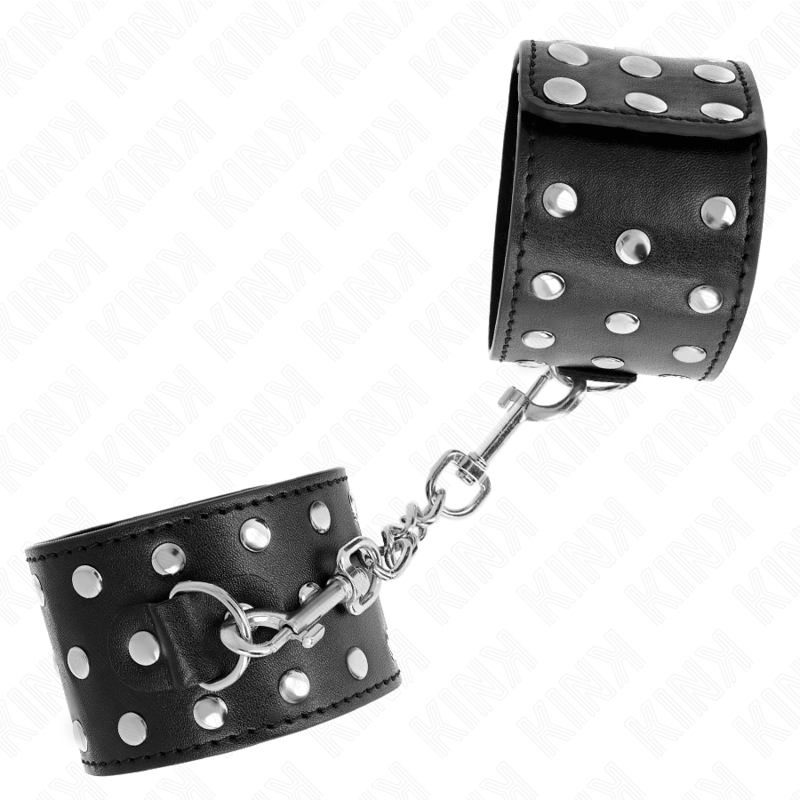 KINK - ADJUSTABLE PUNK WRIST RESTRAINTS 19-24 CM X 5.5 CM