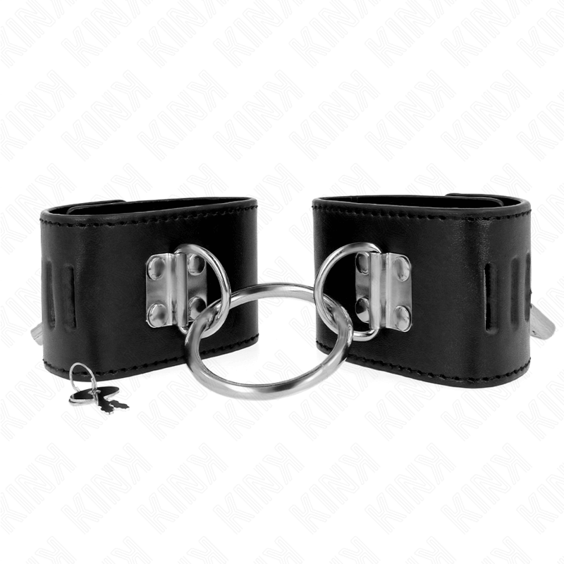 KINK - FIXED WRIST WITH RING AND ADJUSTABLE BLACK PADLOCK CLOSURE 16-23 CM X 5.5 CM