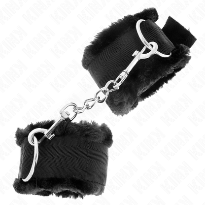 KINK - ADJUSTABLE BLACK FURRY LINING WRIST 17-31 CM X 7 CM