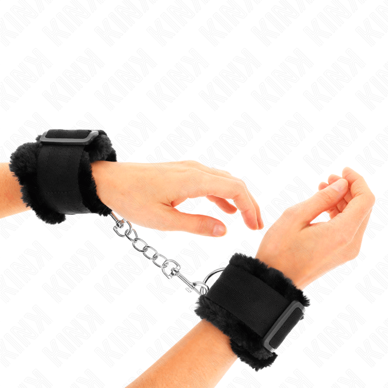 KINK - ADJUSTABLE BLACK FURRY LINING WRIST 17-31 CM X 7 CM