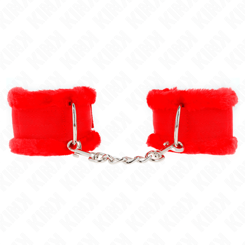 KINK - PULSO FORRO PELUDO VERMELHO AJUSTÁVEL 17-31 CM X 7 CM Sexshoptuga 