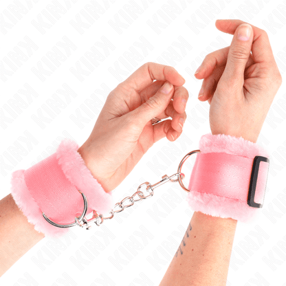 KINK - PINK FURRY LINING WRIST ADJUSTABLE 17-31 CM X 7 CM