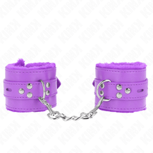 KINK - PURPLE SQUARE HOLES LEATHER LINING WRIST WITH ADJUSTABLE PURPLE BELT 17-29 CM X 6 CM Sexshoptuga 