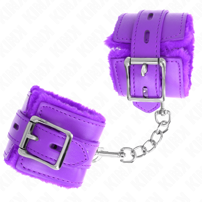 KINK - PURPLE SQUARE HOLES LEATHER LINING WRIST WITH ADJUSTABLE PURPLE BELT 17-29 CM X 6 CM