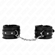 KINK - PREMIUM BLACK LEATHER LINING WRIST WITH ADJUSTABLE BLACK BELT 17-29 CM X 6 CM Sexshoptuga 