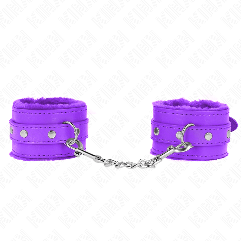 KINK - PULSO FORRO DE PELE PREMIUM ROXO COM CINTO ROXO AJUSTÁVEL 17-29 CM X 6 CM Sexshoptuga 