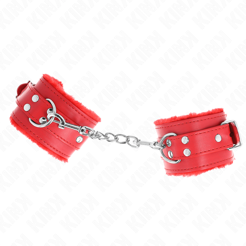 KINK - RED LEATHER LINING WRIST WITH ADJUSTABLE RED BELT 17-29 CM X 6 CM