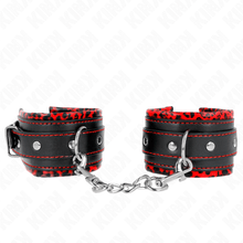 KINK - RED/BLACK LEATHER LINING WRIST ADJUSTABLE 17-29 CM X 6 CM Sexshoptuga 