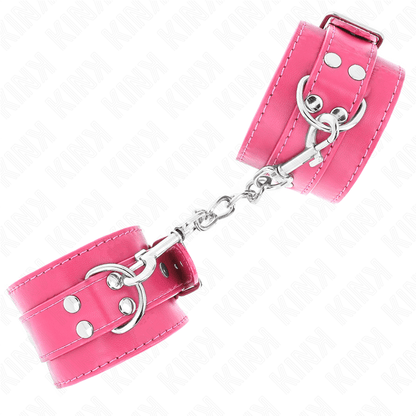 KINK - PUNHOS RASPBERRY ROSE COM FORRO RASPBERRY ROSE AJUSTÁVEL 20-28 CM X 5,5 CM