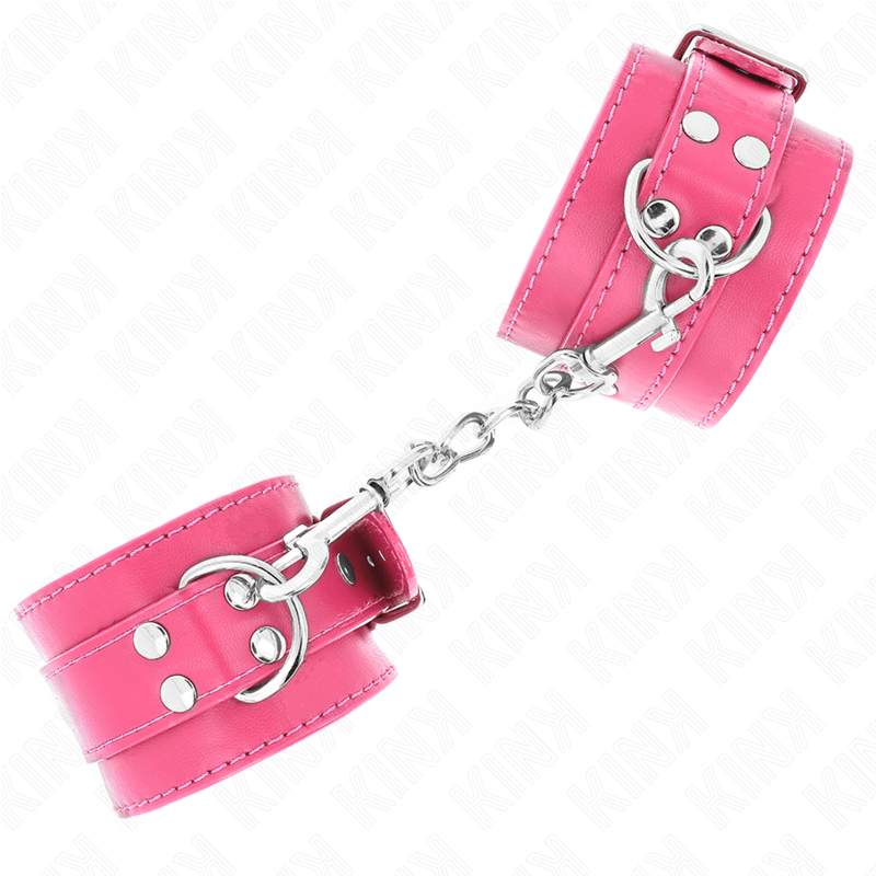 KINK - PUNHOS RASPBERRY ROSE COM FORRO RASPBERRY ROSE AJUSTÁVEL 20-28 CM X 5,5 CM