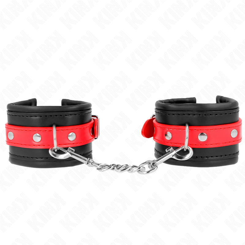 KINK - PULSO PRETO COM CINTO VERMELHO AJUSTÁVEL 17-28 CM X 6 CM Sexshoptuga 