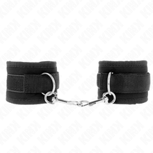 KINK - WRIST NYLON BIND HOOK&amp;LOOP BLACK MODEL 2 ADJUSTABLE 18-35 CM X 6 CM Sexshoptuga 