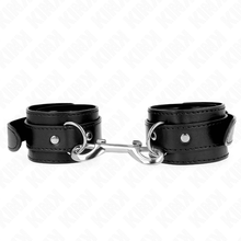 KINK - WRIST RESTRAINTS - BLACK ADJUSTABLE SINGLE RIVET LINE 17-28 CM X 5 CM Sexshoptuga 