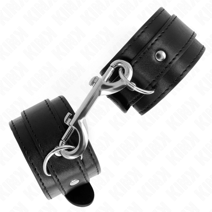 KINK - WRIST RESTRAINTS - BLACK ADJUSTABLE SINGLE RIVET LINE 17-28 CM X 5 CM