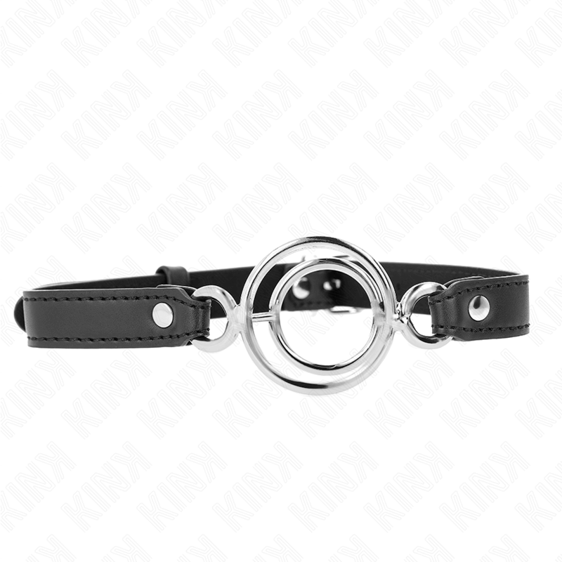 KINK - GAG COM MÚLTIPLOS O-RINGS 5 CM PRETO 63 X 2,5 CM Sexshoptuga 