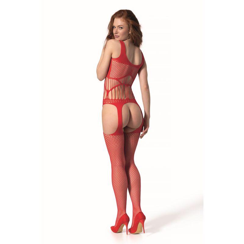 PASSION - BS 106 BODYSTOCKING VERMELHO TAMANHO ÚNICO - Sexshoptuga 