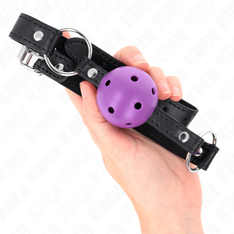 KINK - BOLA ROXA DURO OCA 4,5 CM MORDAÇA 63,5 X 2 CM Sexshoptuga 