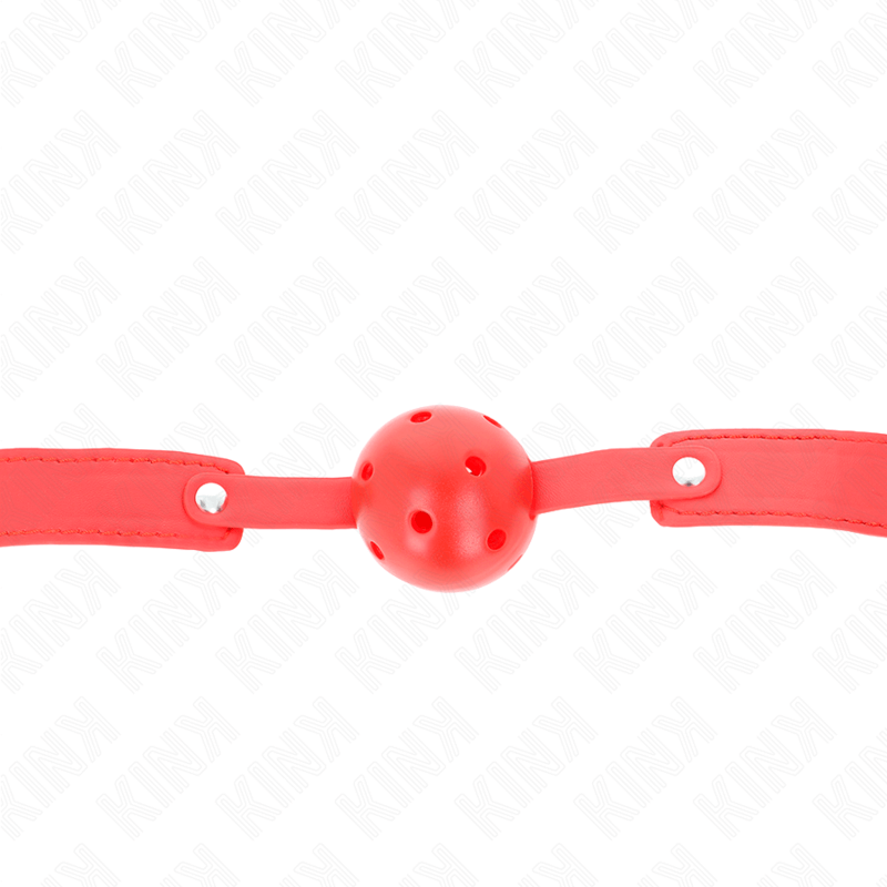 KINK - BOLA RESPIRÁVEL VERMELHA 4,5 CM MORDAÇA 65 x 2,5 CM Sexshoptuga 