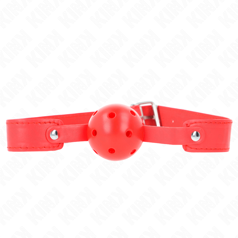 KINK - BOLA RESPIRÁVEL VERMELHA 4,5 CM MORDAÇA 65 x 2,5 CM Sexshoptuga 