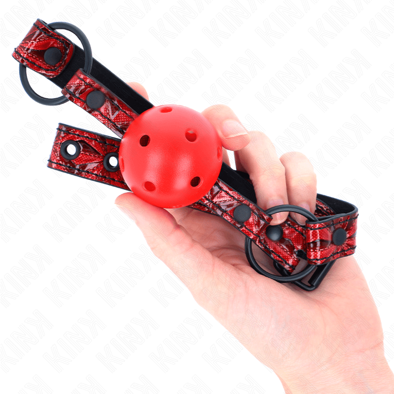 KINK - BOLA PADRÃO DIAMANTE 4,5 CM GAG MODELO 1 64,5 CM AJUSTÁVEL 42-60 CM Sexshoptuga 