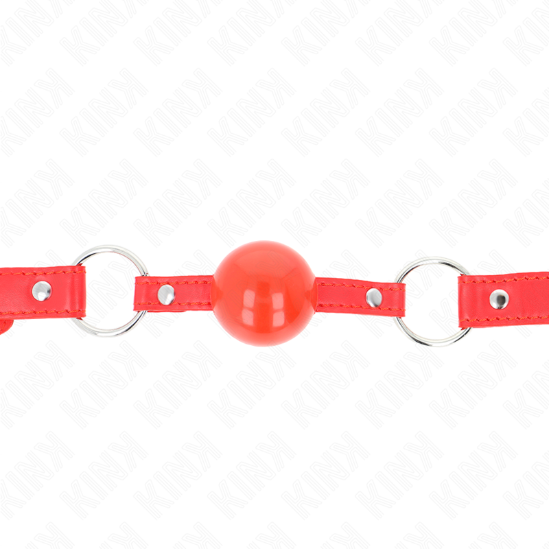 KINK - MORDAÇA BOLA TPE 4 CM COM FECHADURA ROJO 60 x 2 CM Sexshoptuga 