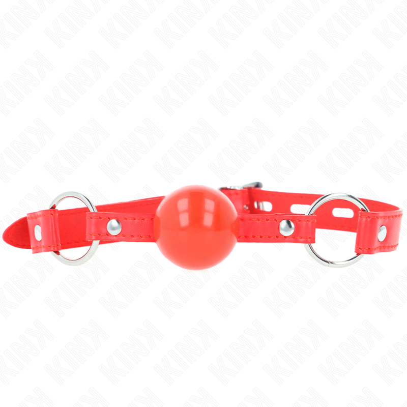 KINK - MORDAÇA BOLA TPE 4 CM COM FECHADURA ROJO 60 x 2 CM Sexshoptuga 