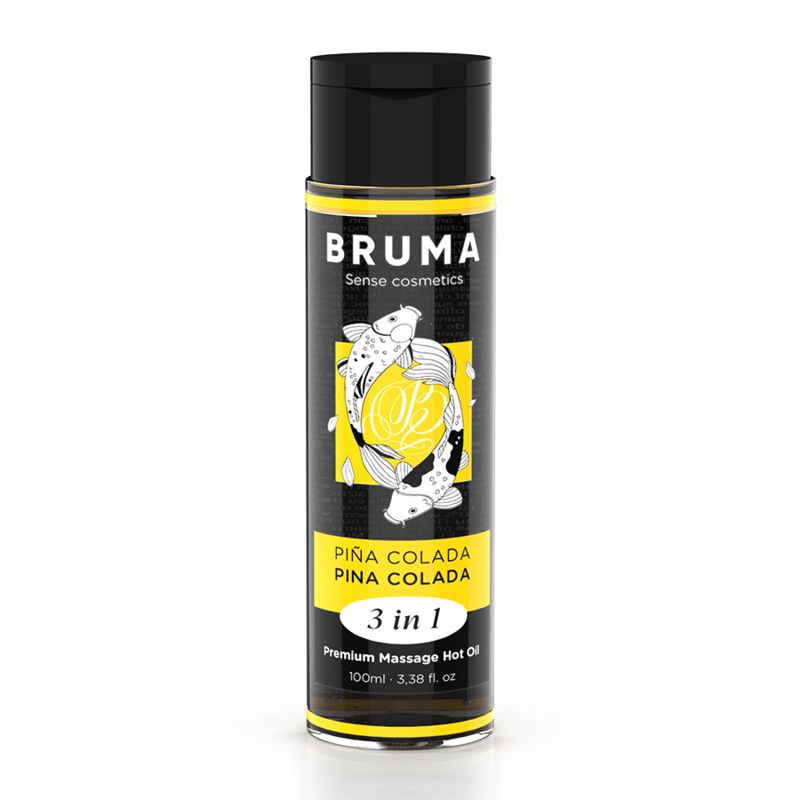 BRUMA - ÓLEO DE MASSAGEM PREMIUM EFEITO CALOR SABOR PINA COLADA 3 EM 1 - 100 ML Sexshoptuga 