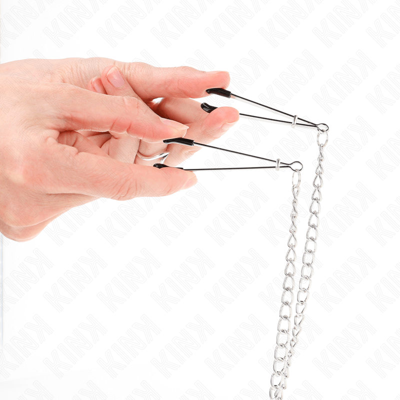 KINK - PINÇAS TRIPLAS PARA BICOS E CLITÓRIS COM CORRENTE MODELO 1 Sexshoptuga 