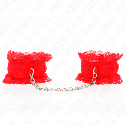 KINK - RED LACE ELASTIC CUFFS