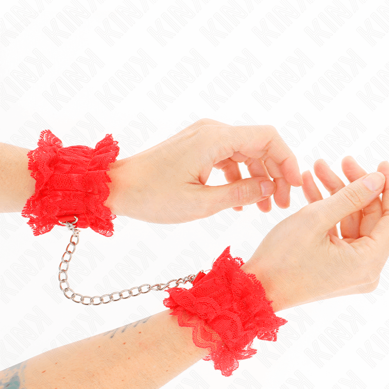 KINK - RED LACE ELASTIC CUFFS