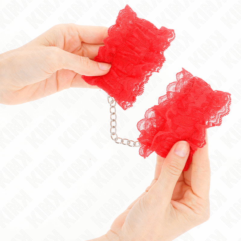 KINK - RED LACE ELASTIC CUFFS