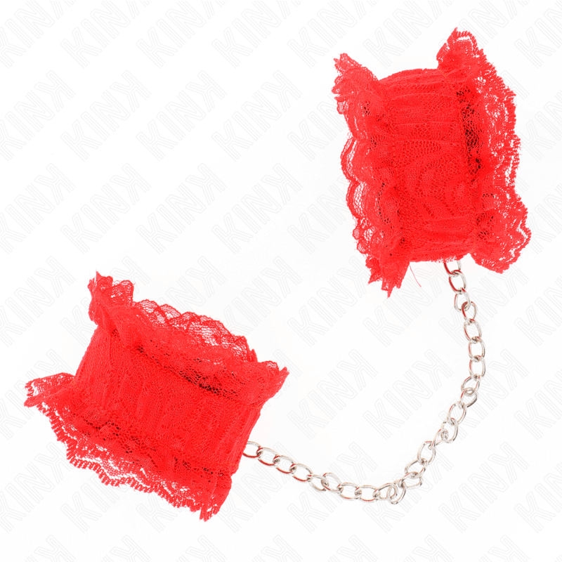 KINK - RED LACE ELASTIC CUFFS